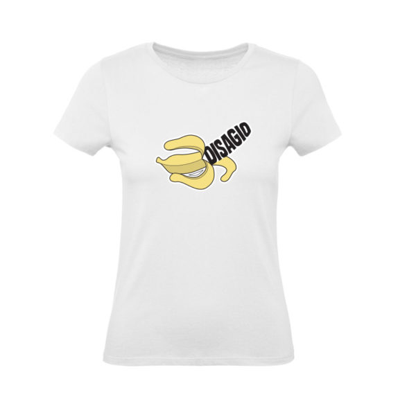 t-shirt donna bianca banana disagio