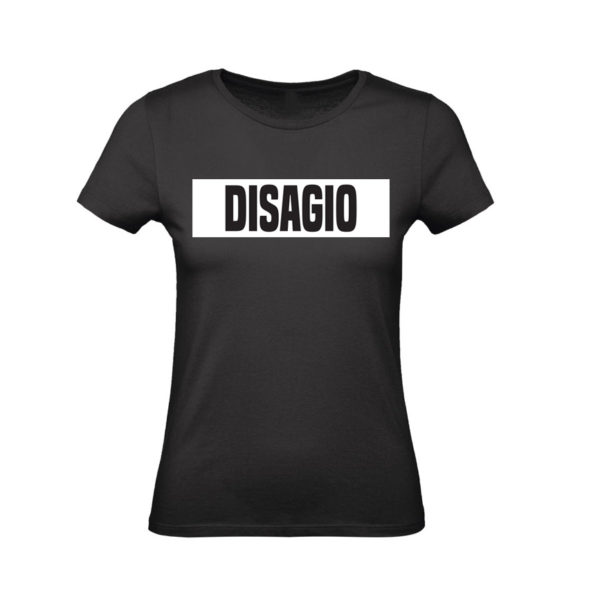 t-shirt disagio negativo donna nero