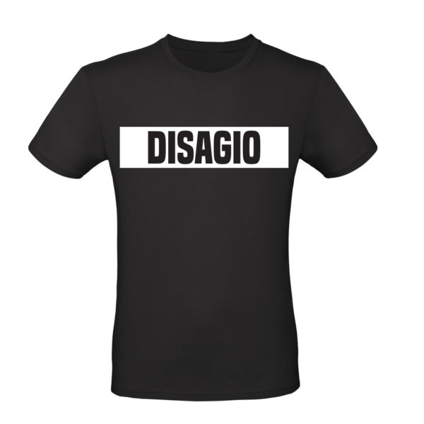 t-shirt disagio negativo uomo nero